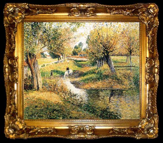 framed  Camille Pissarro Creek, ta009-2